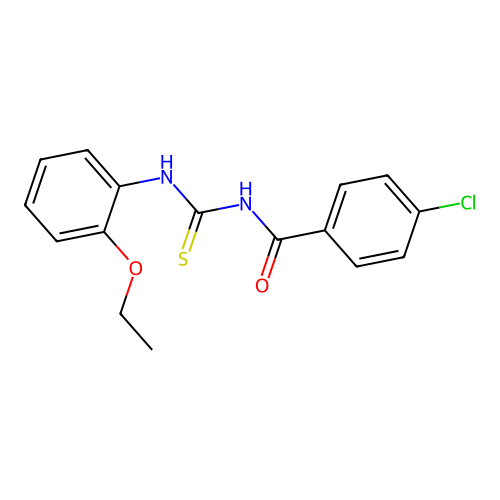 4-chloro-N-[(2-ethoxyphenyl)carbamothioyl]benzamide structure