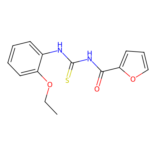 N-(2-ethoxyphenyl)-N'-(2-furoyl)thiourea structure
