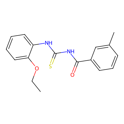 N-[(2-ethoxyphenyl)carbamothioyl]-3-methylbenzamide structure