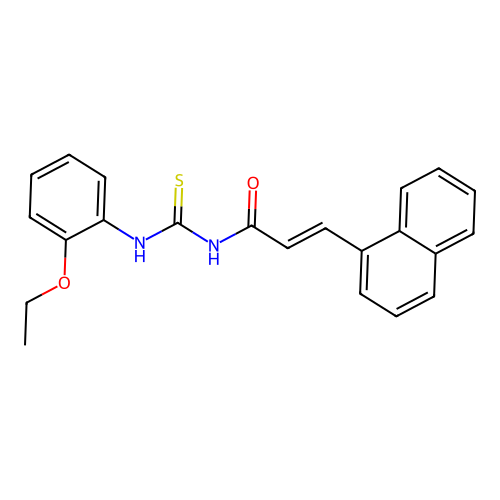 N-(2-ethoxyphenyl)-N'-[3-(1-naphthyl)acryloyl]thiourea structure