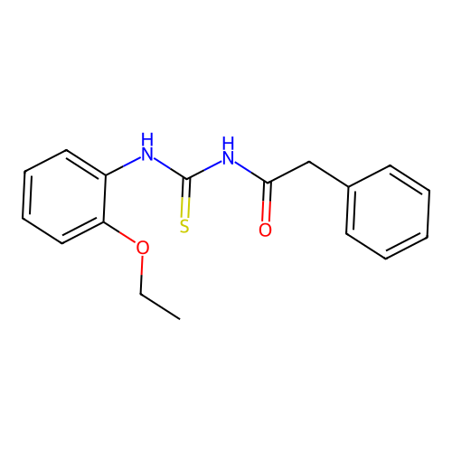 N-[(2-ethoxyphenyl)carbamothioyl]-2-phenylacetamide structure