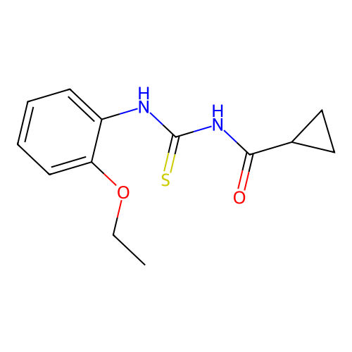 N-[(2-ethoxyphenyl)carbamothioyl]cyclopropanecarboxamide structure
