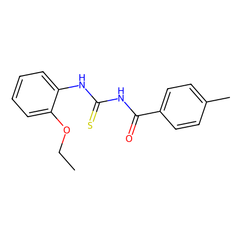 N-[(2-ethoxyphenyl)carbamothioyl]-4-methylbenzamide structure