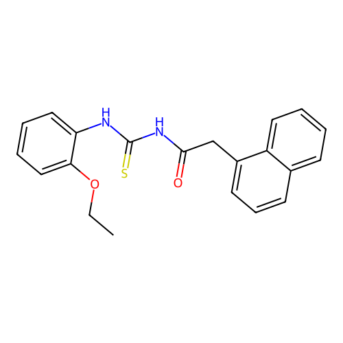 N-(2-ethoxyphenyl)-N'-(1-naphthylacetyl)thiourea structure