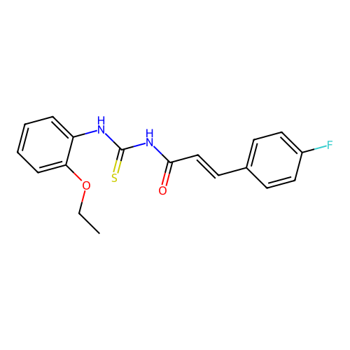 N-(2-ethoxyphenyl)-N'-[3-(4-fluorophenyl)acryloyl]thiourea structure