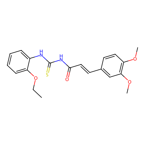 N-[3-(3,4-dimethoxyphenyl)acryloyl]-N'-(2-ethoxyphenyl)thiourea structure