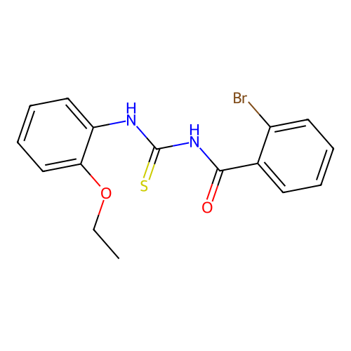 2-bromo-N-[(2-ethoxyphenyl)carbamothioyl]benzamide structure