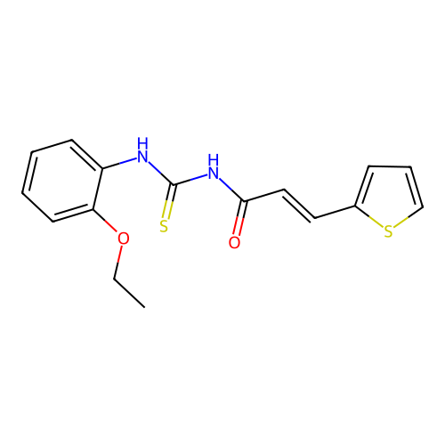 N-(2-ethoxyphenyl)-N'-[3-(2-thienyl)acryloyl]thiourea structure