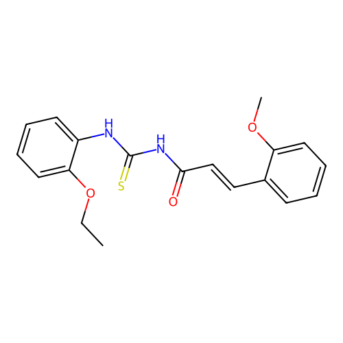 N-(2-ethoxyphenyl)-N'-[3-(2-methoxyphenyl)acryloyl]thiourea structure