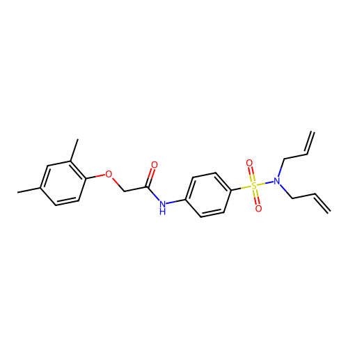 N-{4-[(diallylamino)sulfonyl]phenyl}-2-(2,4-dimethylphenoxy)acetamide structure