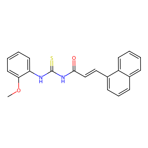 N-(2-methoxyphenyl)-N'-[3-(1-naphthyl)acryloyl]thiourea structure