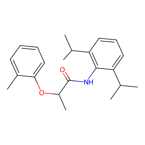 N-(2,6-diisopropylphenyl)-2-(2-methylphenoxy)propanamide structure