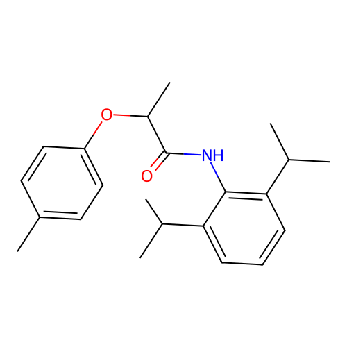 N-(2,6-diisopropylphenyl)-2-(4-methylphenoxy)propanamide structure