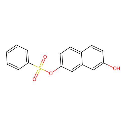 7-Hydroxy-2-naphthyl benzenesulfonate structure