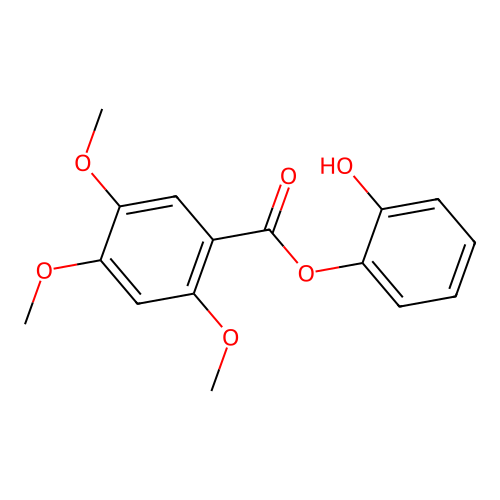 2-Hydroxyphenyl 2,4,5-trimethoxybenzoate structure