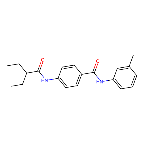 4-[(2-ethylbutanoyl)amino]-N-(3-methylphenyl)benzamide structure