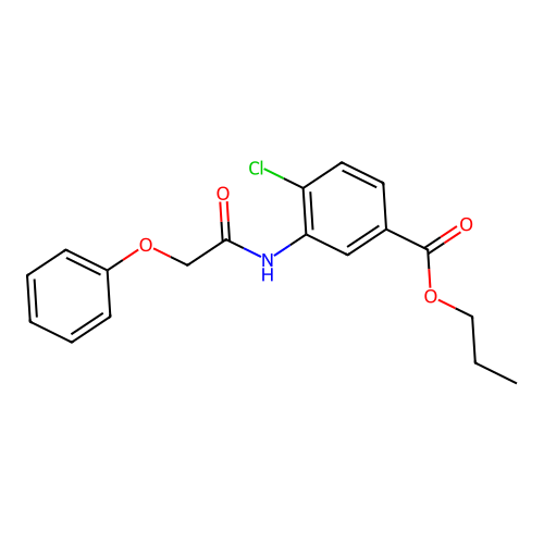 Propyl 4-chloro-3-[(phenoxyacetyl)amino]benzoate structure