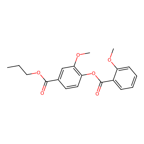 Propyl 3-methoxy-4-(2-methoxybenzoyl)oxybenzoate structure