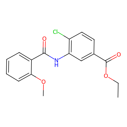 Ethyl 4-chloro-3-[(2-methoxybenzoyl)amino]benzoate structure