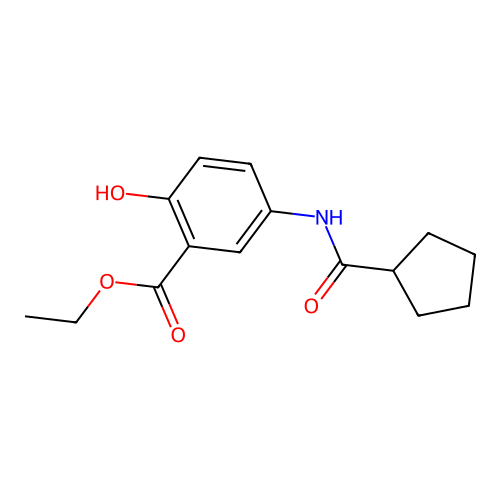 Ethyl 5-[(cyclopentylcarbonyl)amino]-2-hydroxybenzoate structure