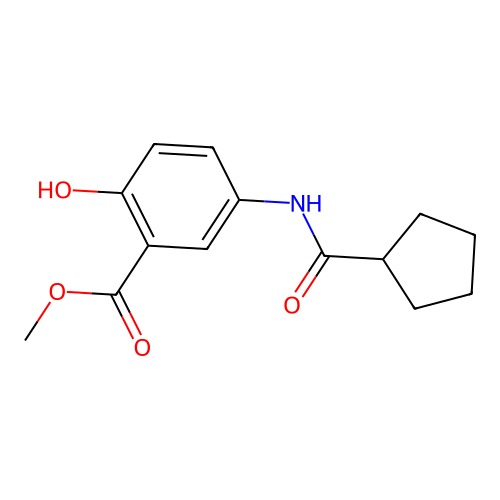 Methyl 5-[(cyclopentylcarbonyl)amino]-2-hydroxybenzoate structure