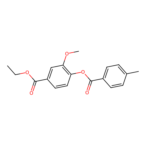 Ethyl 3-methoxy-4-(4-methylbenzoyl)oxybenzoate structure