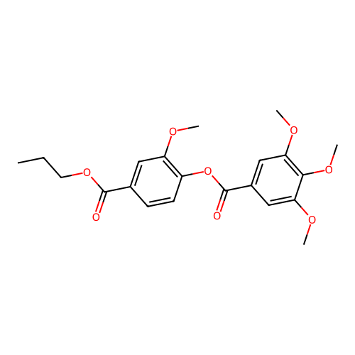 2-Methoxy-4-(propoxycarbonyl)phenyl 3,4,5-trimethoxybenzoate structure