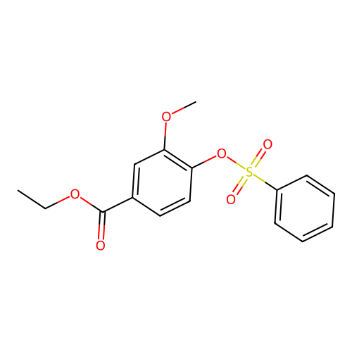 Ethyl 3-methoxy-4-[(phenylsulfonyl)oxy]benzoate structure