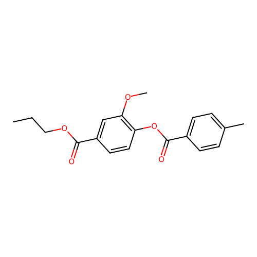 Propyl 3-methoxy-4-(4-methylbenzoyl)oxybenzoate structure