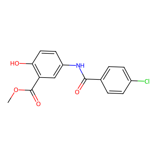 Methyl 5-[(4-chlorobenzoyl)amino]-2-hydroxybenzoate structure