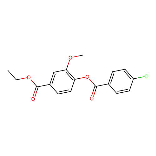 Ethyl 4-(4-chlorobenzoyl)oxy-3-methoxybenzoate structure