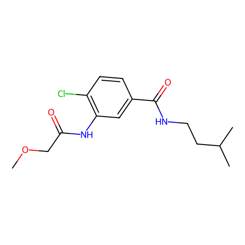 4-chloro-N-isopentyl-3-[(methoxyacetyl)amino]benzamide structure