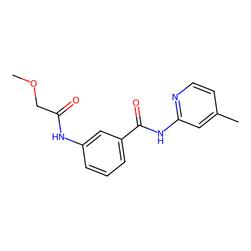 3-[(methoxyacetyl)amino]-N-(4-methyl-2-pyridinyl)benzamide structure