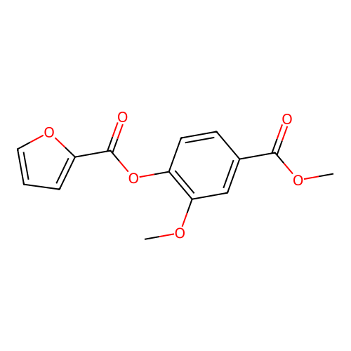 2-Methoxy-4-(methoxycarbonyl)phenyl 2-furoate structure