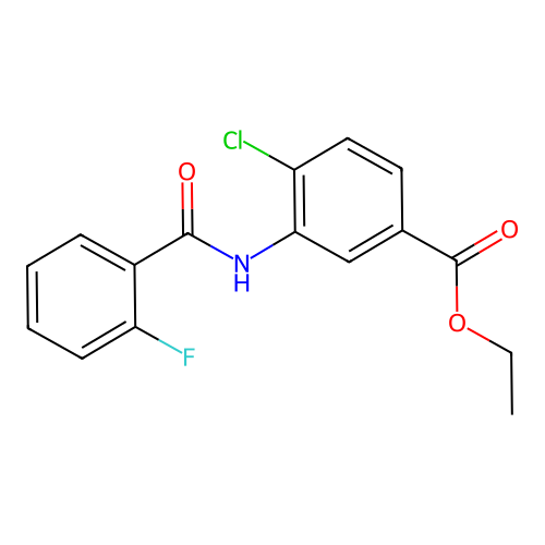 Ethyl 4-chloro-3-[(2-fluorobenzoyl)amino]benzoate structure