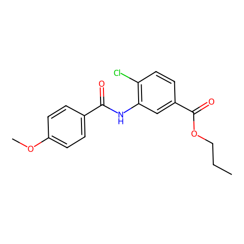 Propyl 4-chloro-3-[(4-methoxybenzoyl)amino]benzoate structure
