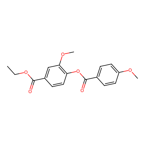 Ethyl 3-methoxy-4-(4-methoxybenzoyl)oxybenzoate structure