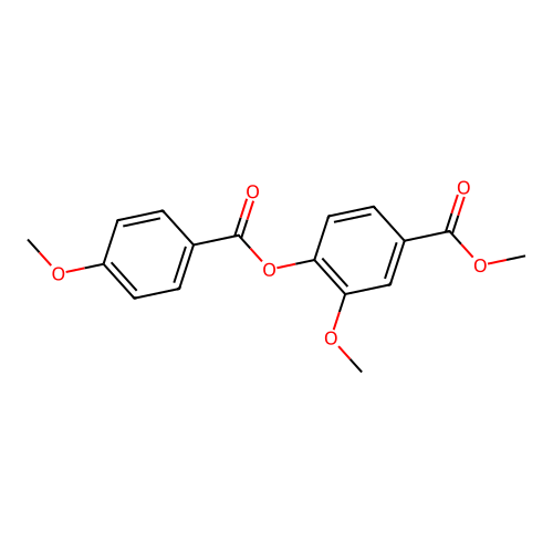 Methyl 3-methoxy-4-[(4-methoxybenzoyl)oxy]benzoate structure