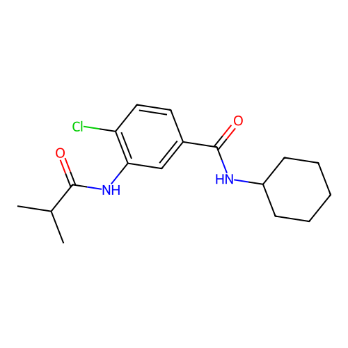 4-chloro-N-cyclohexyl-3-(isobutyrylamino)benzamide structure
