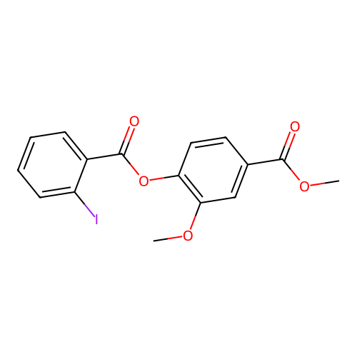 Methyl 4-[(2-iodobenzoyl)oxy]-3-methoxybenzoate structure
