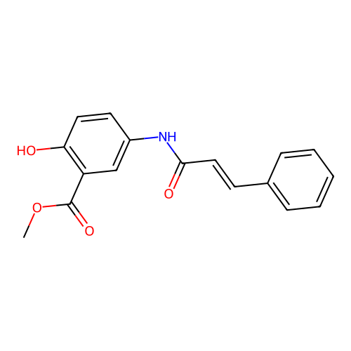 Methyl 2-hydroxy-5-(3-phenylprop-2-enoylamino)benzoate structure