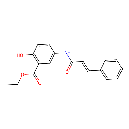 Ethyl 2-hydroxy-5-(3-phenylprop-2-enoylamino)benzoate structure