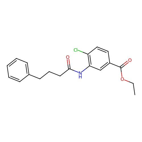 Ethyl 4-chloro-3-(4-phenylbutanoylamino)benzoate structure