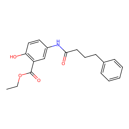 Ethyl 2-hydroxy-5-(4-phenylbutanoylamino)benzoate structure