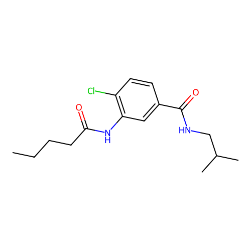 4-chloro-N-isobutyl-3-(pentanoylamino)benzamide structure