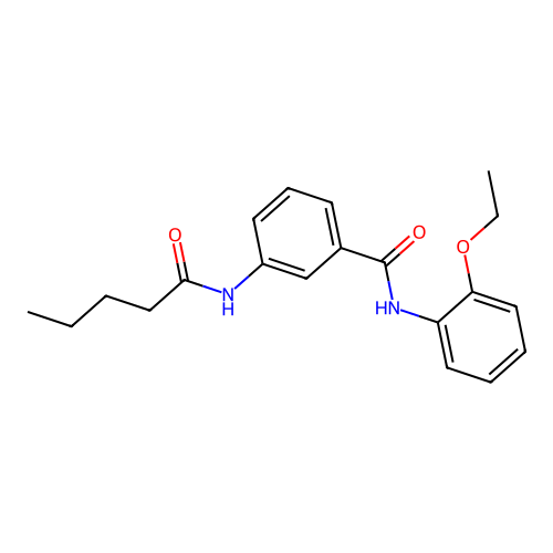 N-(2-ethoxyphenyl)-3-(pentanoylamino)benzamide structure