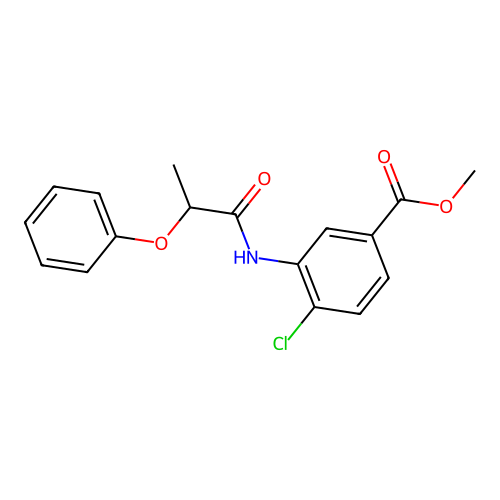 Methyl 4-chloro-3-[(2-phenoxypropanoyl)amino]benzoate structure
