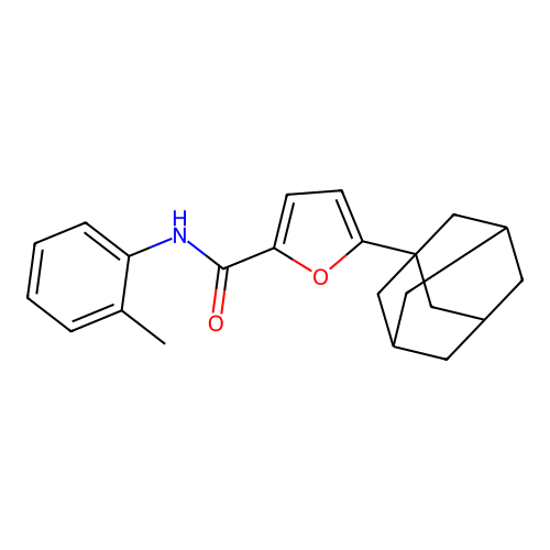 5-(1-adamantyl)-N-(2-methylphenyl)-2-furamide structure