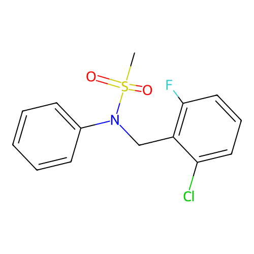 N-(2-chloro-6-fluorobenzyl)-N-phenylmethanesulfonamide structure