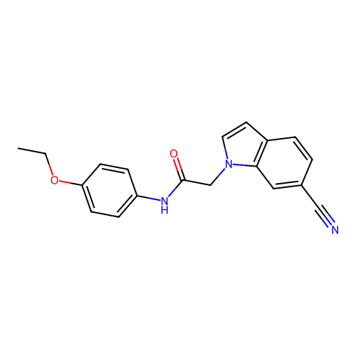 2-(6-cyano-1H-indol-1-yl)-N-(4-ethoxyphenyl)acetamide structure